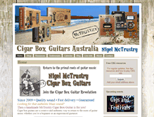 Tablet Screenshot of cigarboxguitarsaustralia.com